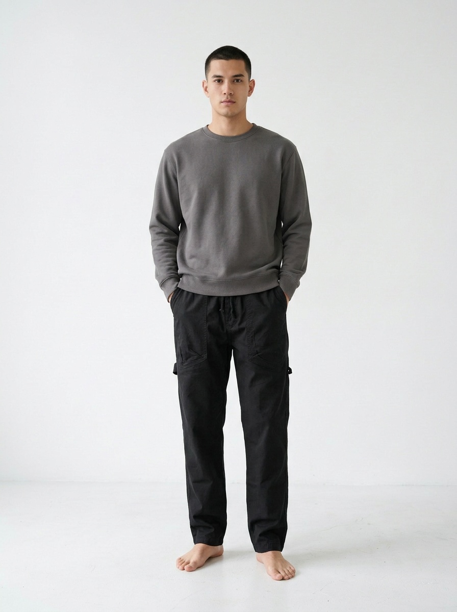 Straight Fit Stretch Men's Cargo Pants for Outdoor Casual Wear