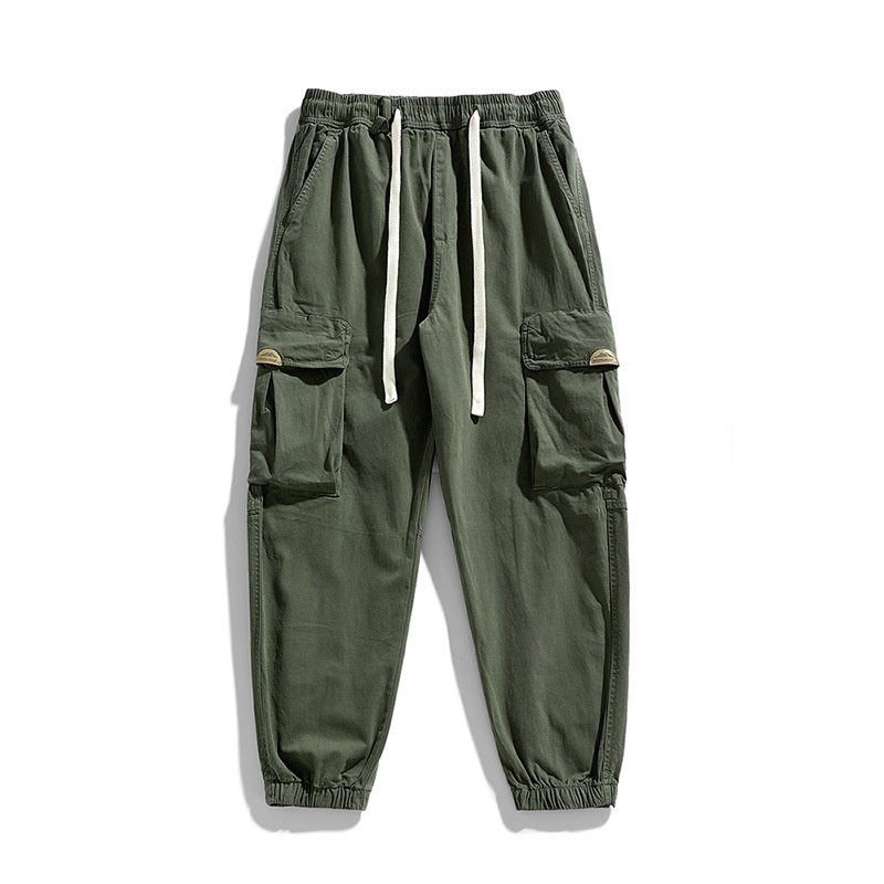 Durable Relaxed Fit Cuffed Men's Cargo Pants for Casual Wear