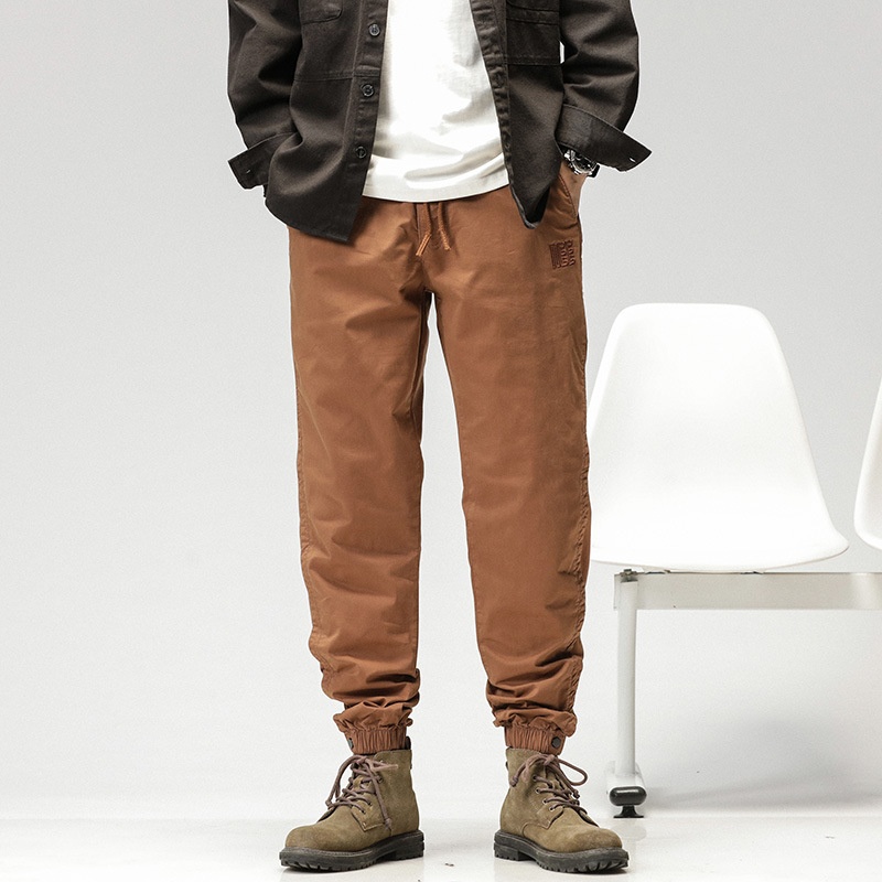 Leichte, dehnbare Herren-Cargohose mit Kordelzug im Bund für die Freizeit