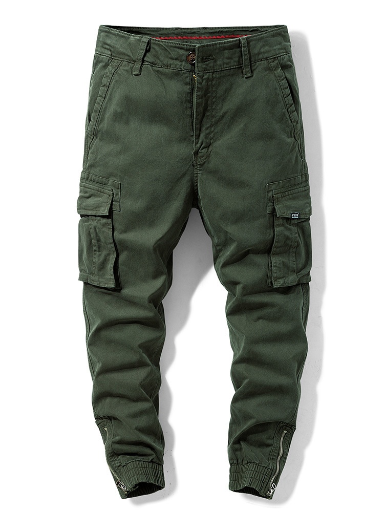 Retro-Cargohose für Herren mit Bündchen und Stretchanteil für lässige Sportbekleidung