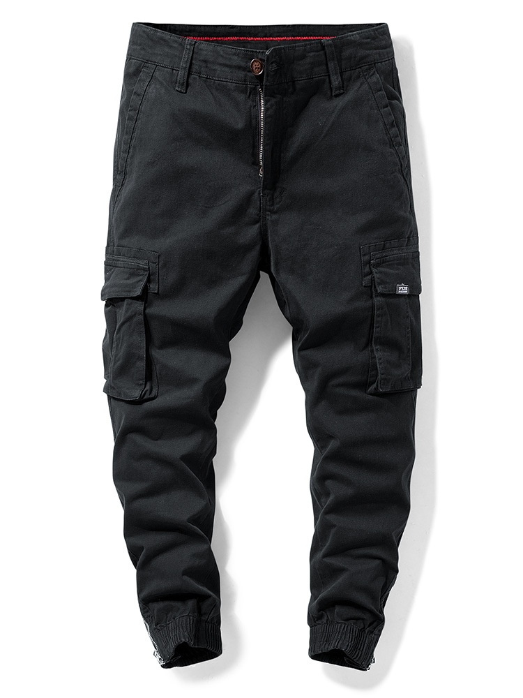 Retro-Cargohose für Herren mit Bündchen und Stretchanteil für lässige Sportbekleidung