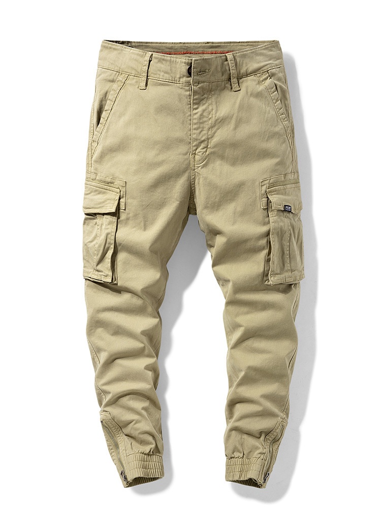 Retro-Cargohose für Herren mit Bündchen und Stretchanteil für lässige Sportbekleidung