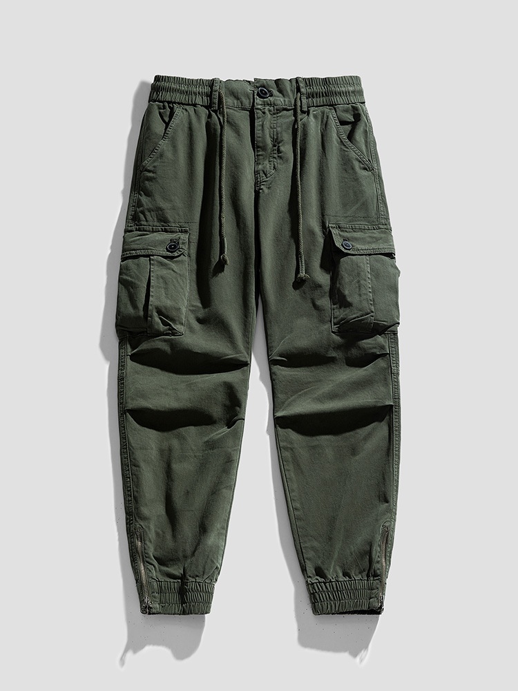 Schmal zulaufende Stretch-Cargohose für Herren, geeignet für lässige Outdoor-Sportbekleidung
