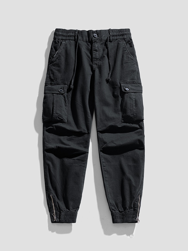 Schmal zulaufende Stretch-Cargohose für Herren, geeignet für lässige Outdoor-Sportbekleidung