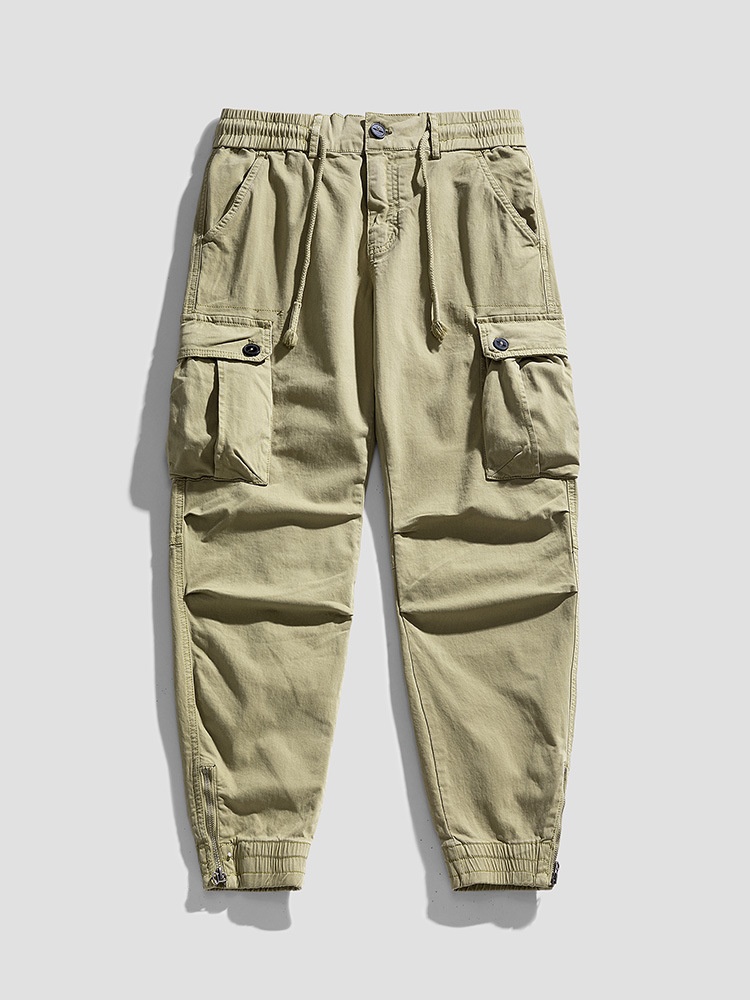 Schmal zulaufende Stretch-Cargohose für Herren, geeignet für lässige Outdoor-Sportbekleidung