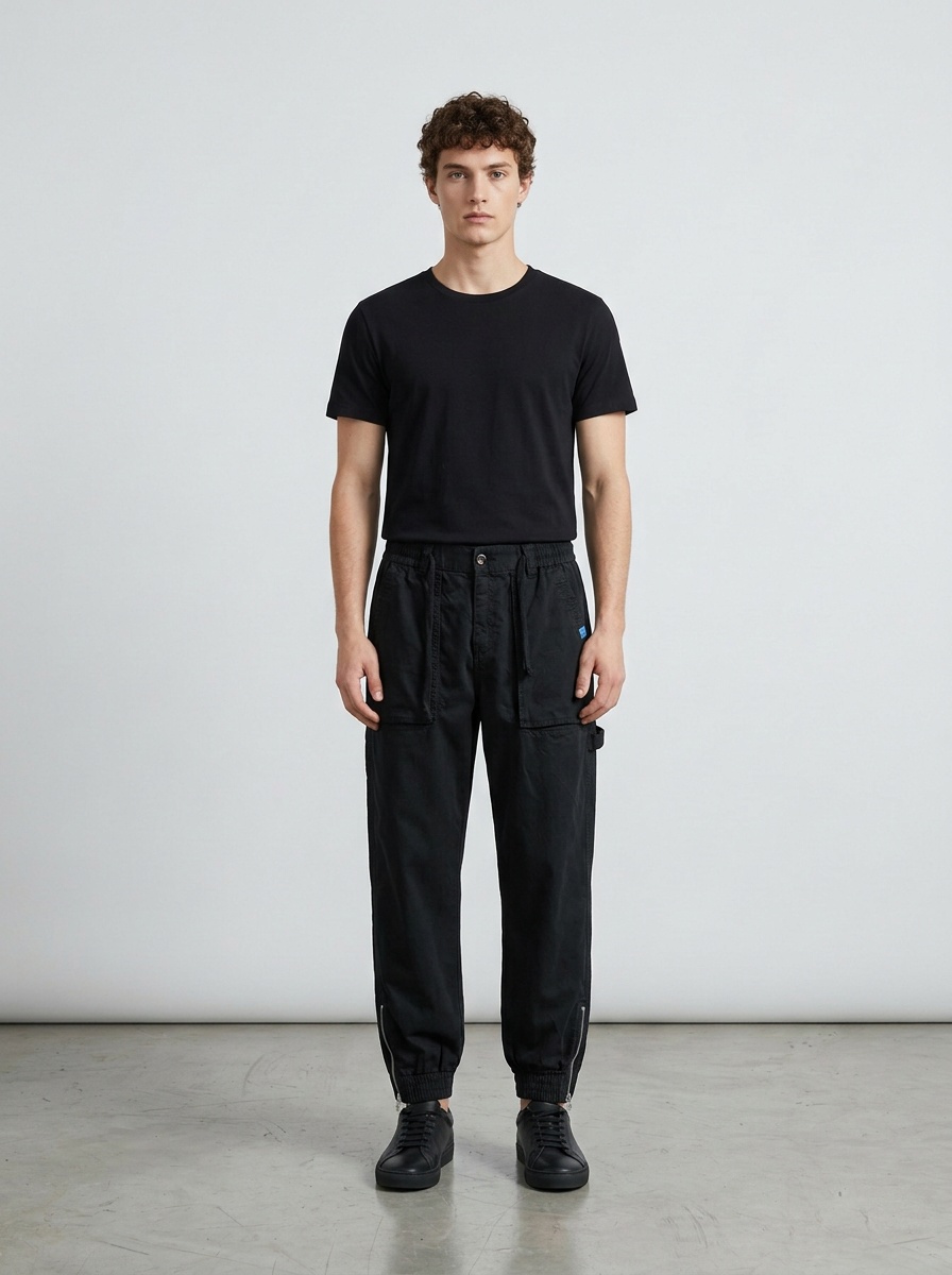 Funktionelle, schmal zulaufende Herren-Cargohose im Vintage-Stil für lässige Outdoor-Aktivitäten