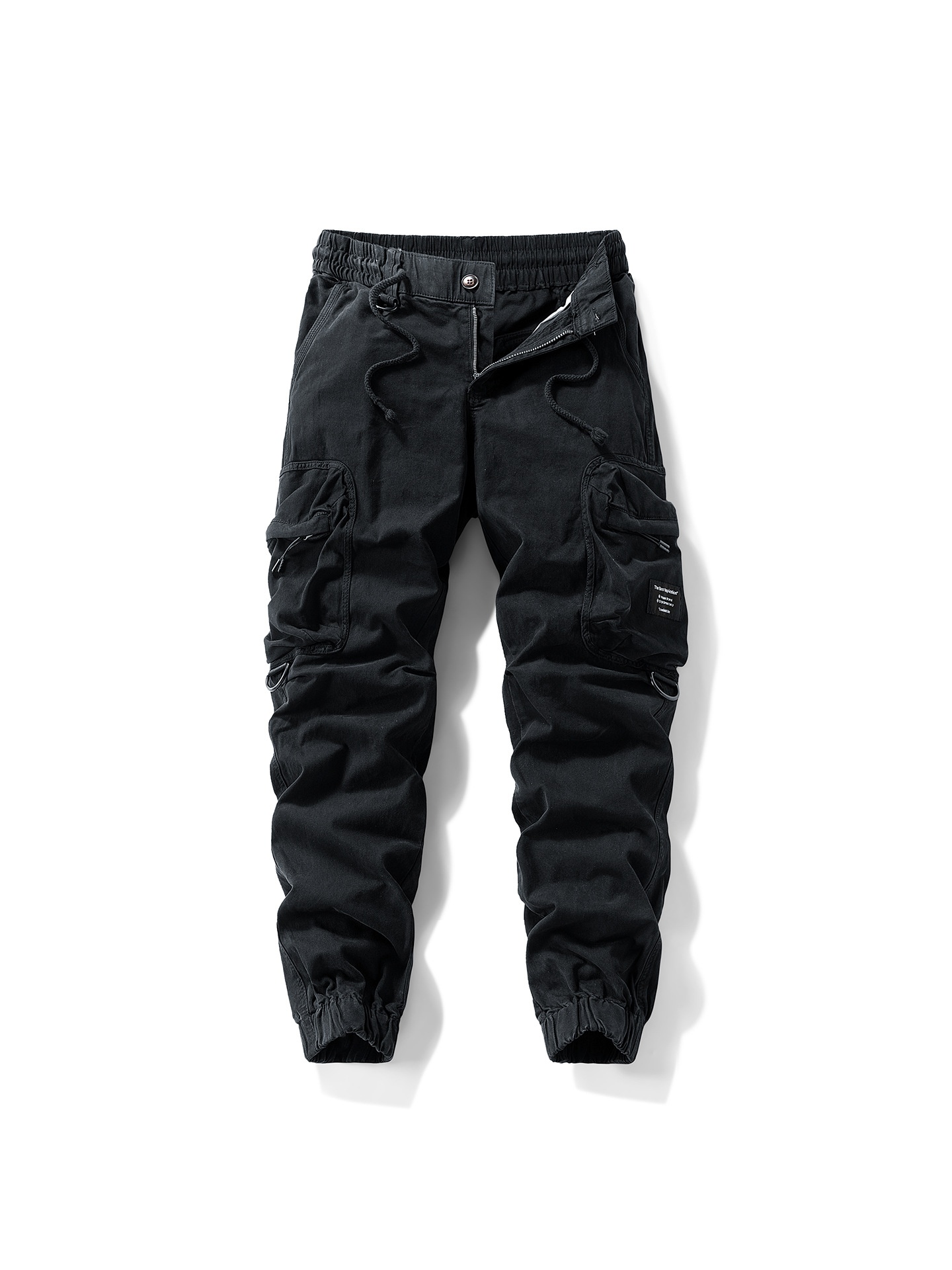 Vintage Multi-Pocket Tapered Men's Cargo Pants for Outdoor Casual Wear