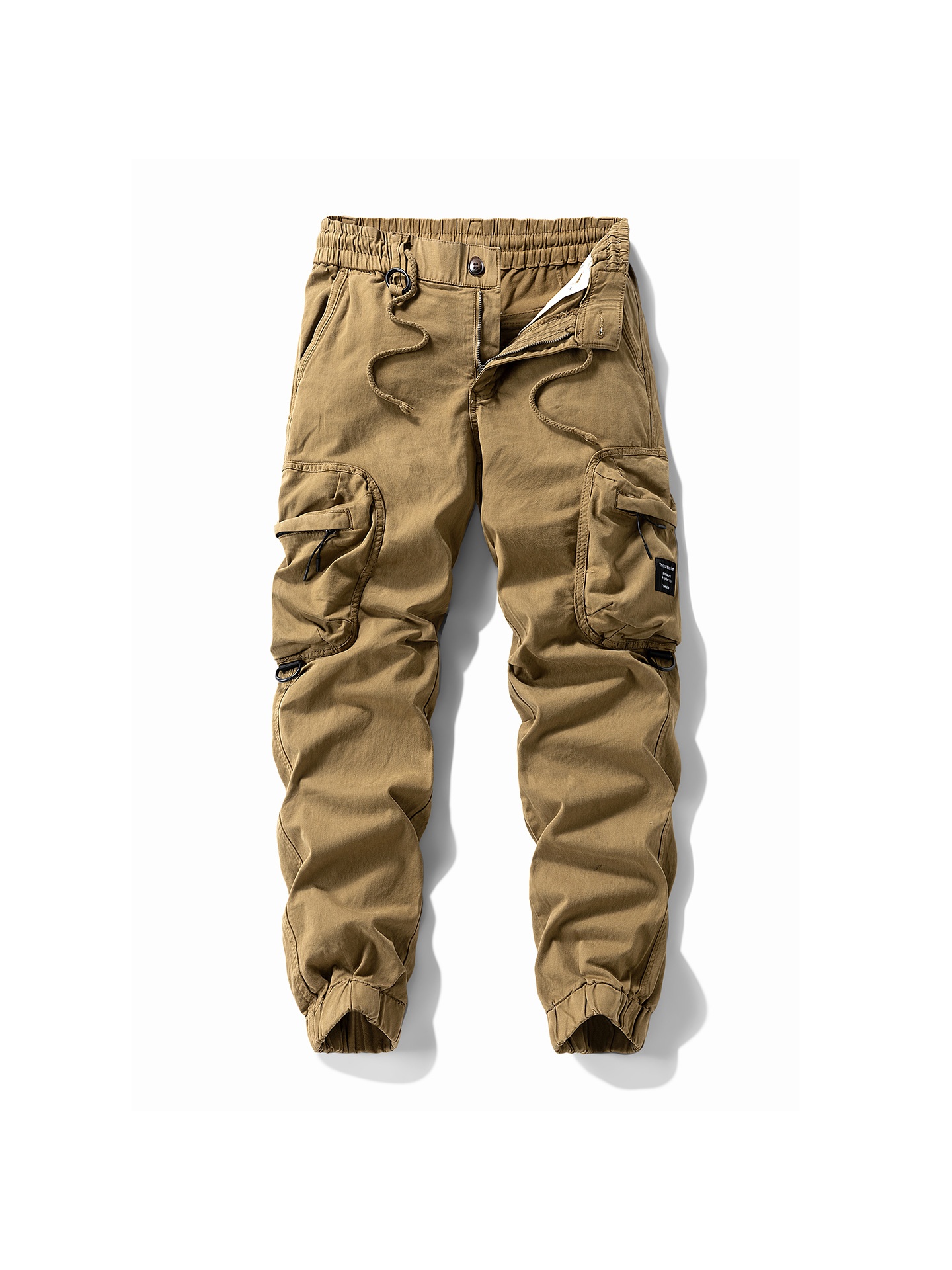 Vintage Multi-Pocket Tapered Men's Cargo Pants for Outdoor Casual Wear