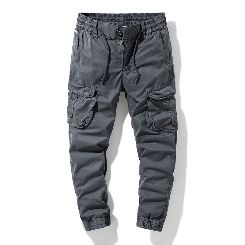 Retro Cuffed Men's Cargo Trousers for Casual Active Wear