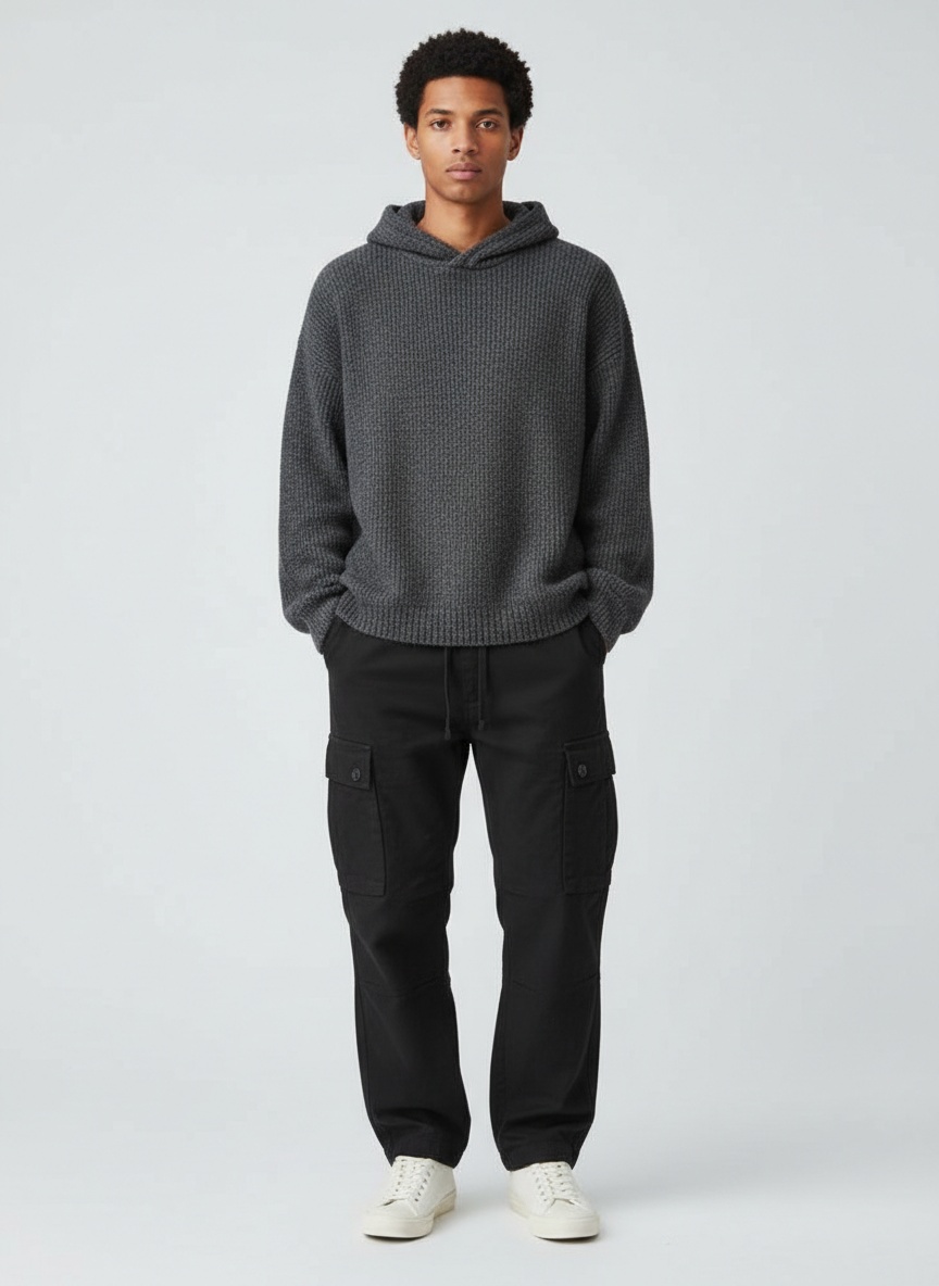 Relaxed Fit Multi-Pocket Men's Cargo Trousers for Casual Wear