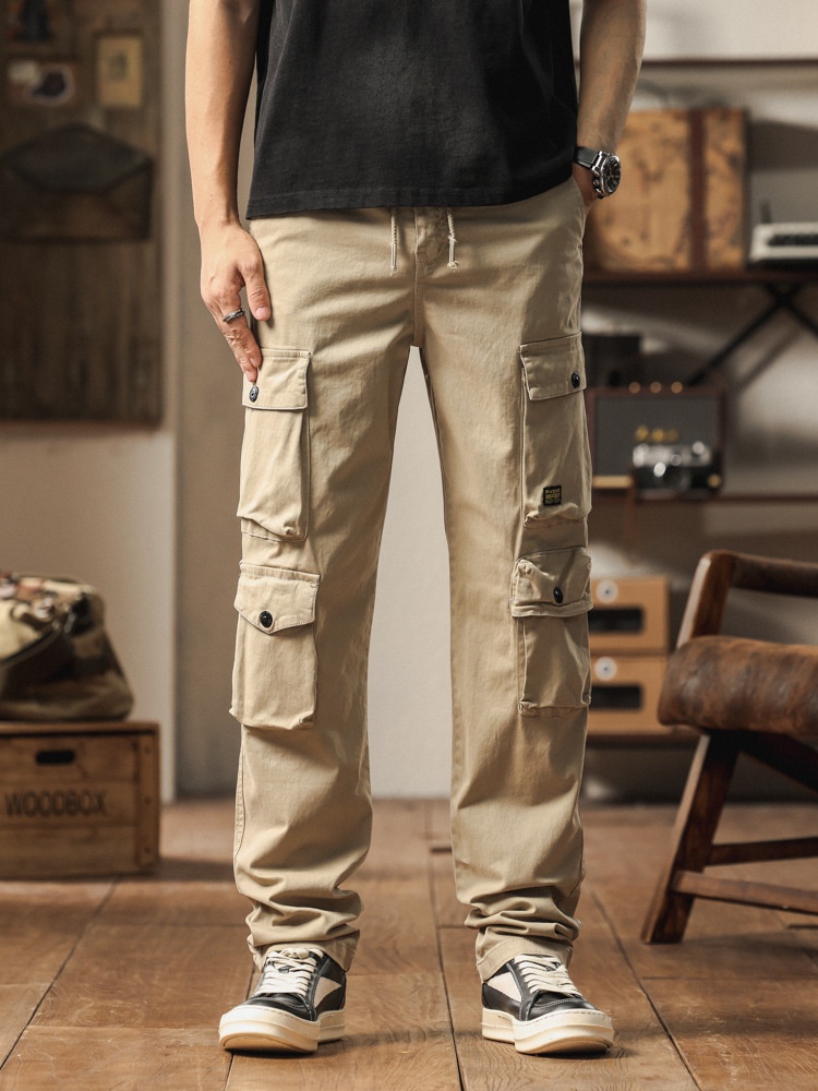 Relaxed Fit Multi-Pocket Men's Cargo Trousers for Casual Wear