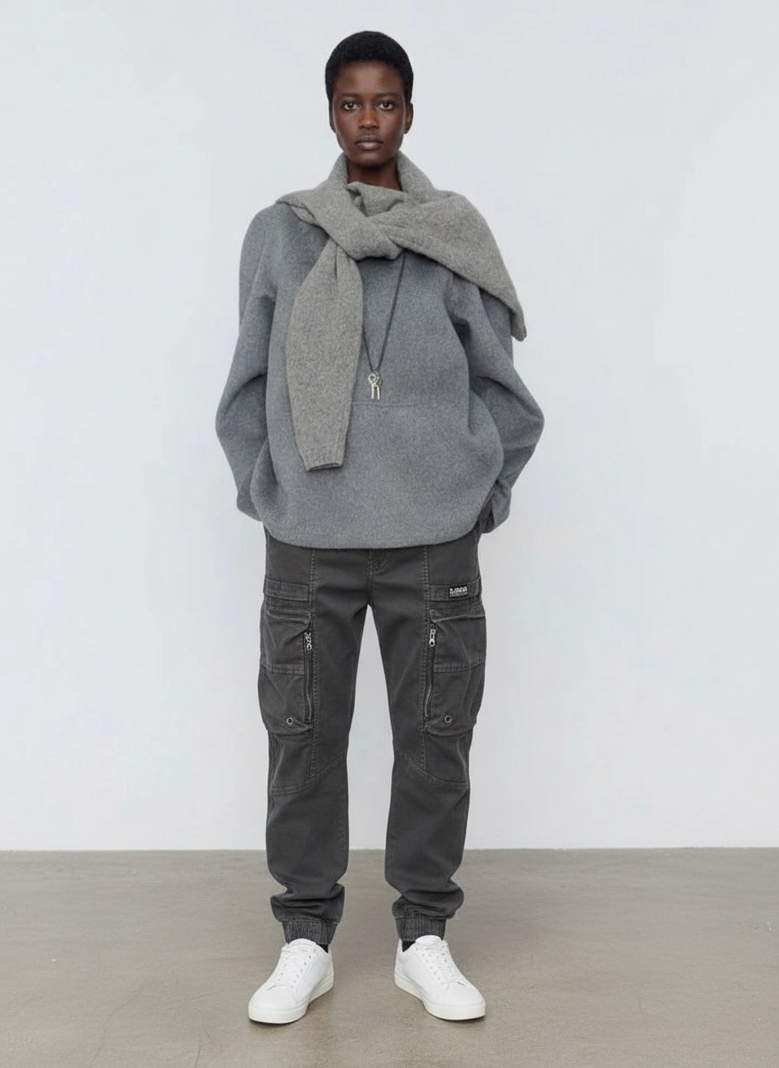 Relaxed Fit Multi-Pocket Casual Men's Cargo Trousers