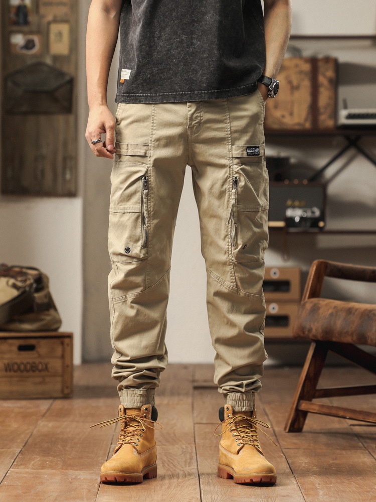 Relaxed Fit Multi-Pocket Casual Men's Cargo Trousers