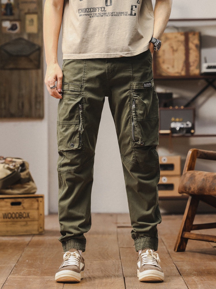 Relaxed Fit Multi-Pocket Casual Men's Cargo Trousers