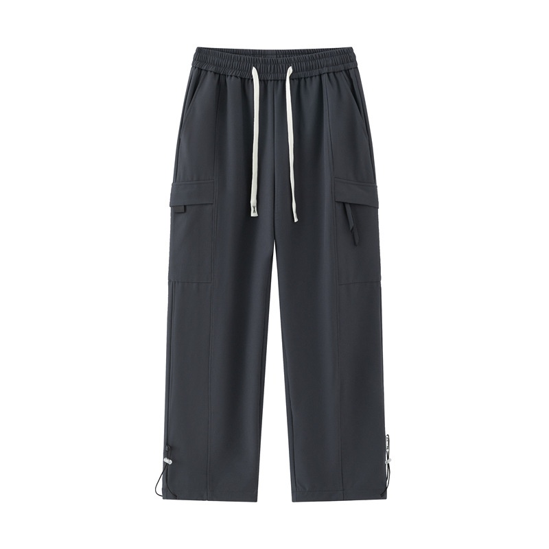 Straight Fit Multi-Pocket Men's Casual Trousers