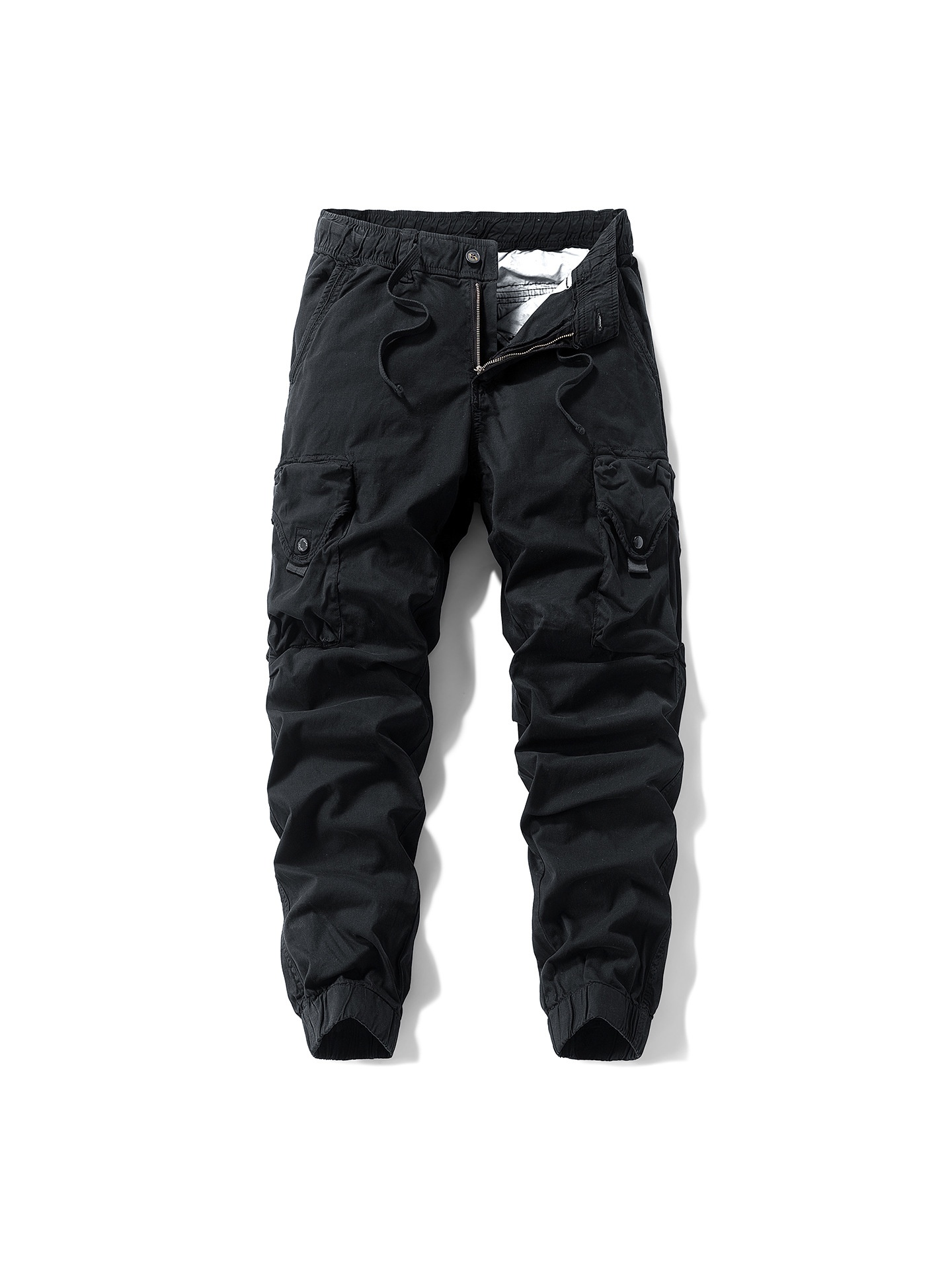 Relaxed Fit Vintage Cuffed Men's Cargo Trousers for Casual Outdoor Wear