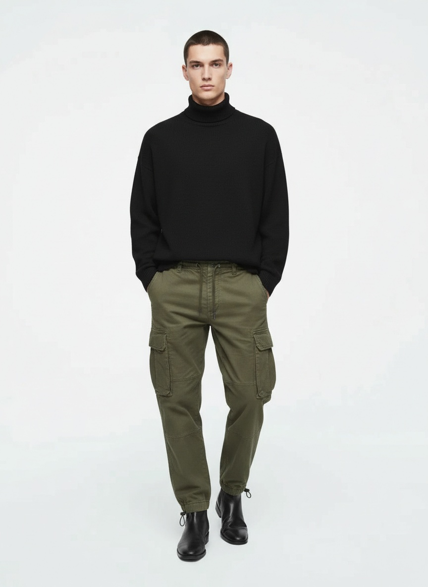 Multi-Pocket Functional Outdoor Men's Cargo Trousers for Casual Wear