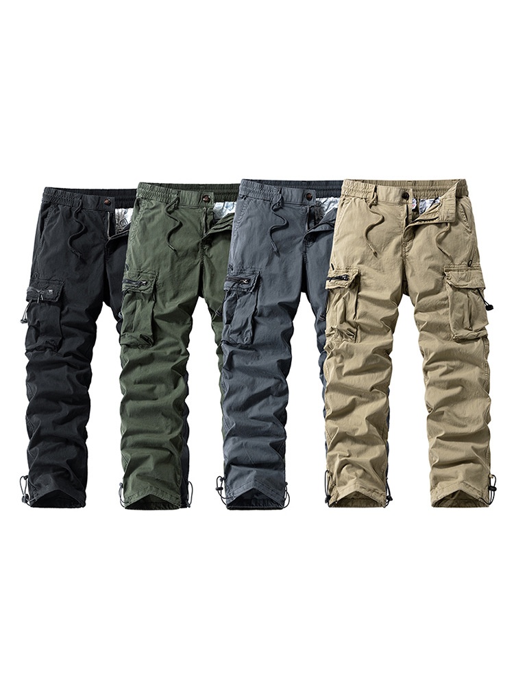 Multi-Pocket Functional Outdoor Men's Cargo Trousers for Casual Wear