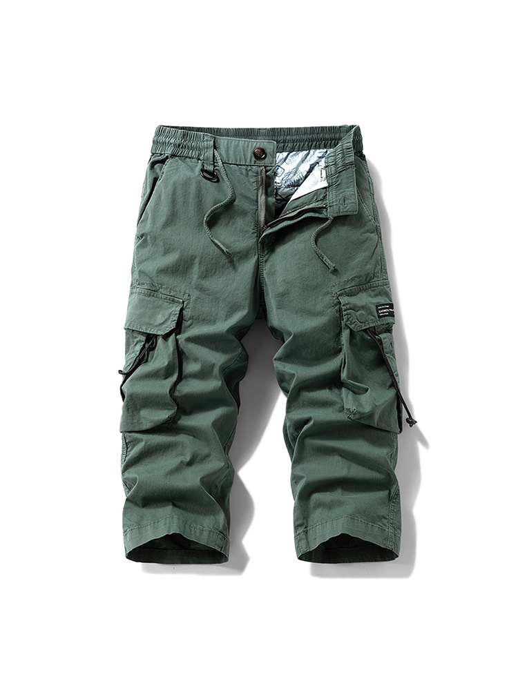 Straight Fit Summer Casual Men's Cargo Capri