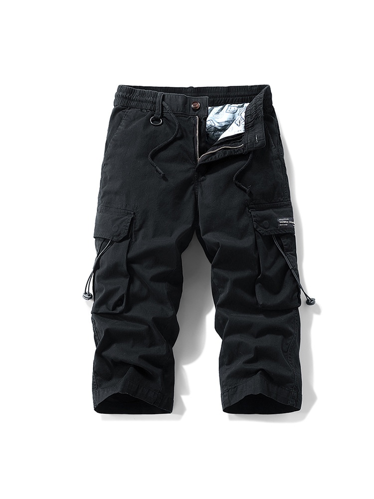 Straight Fit Summer Casual Men's Cargo Capri