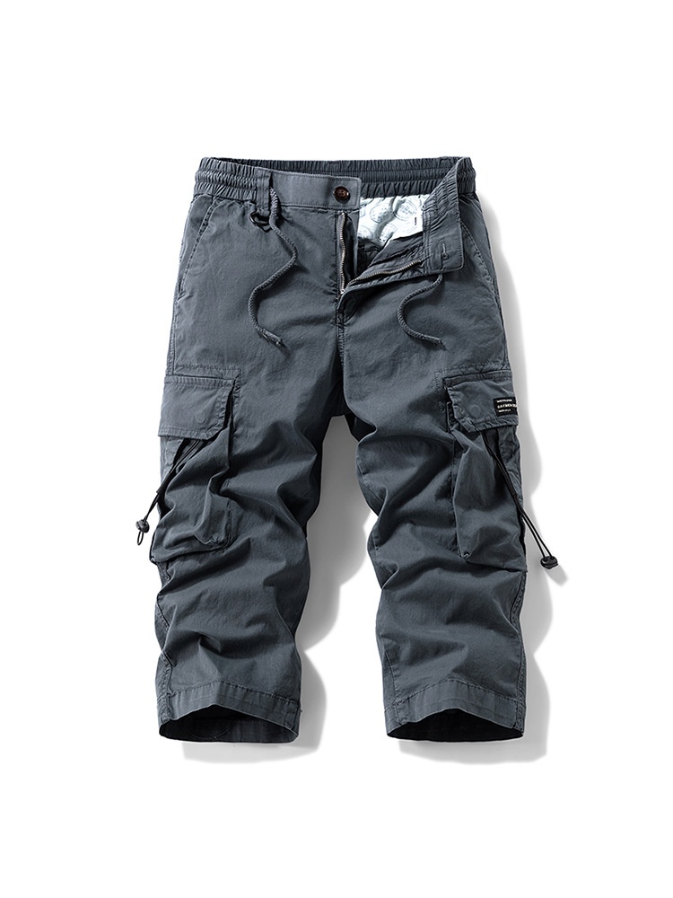 Straight Fit Summer Casual Men's Cargo Capri