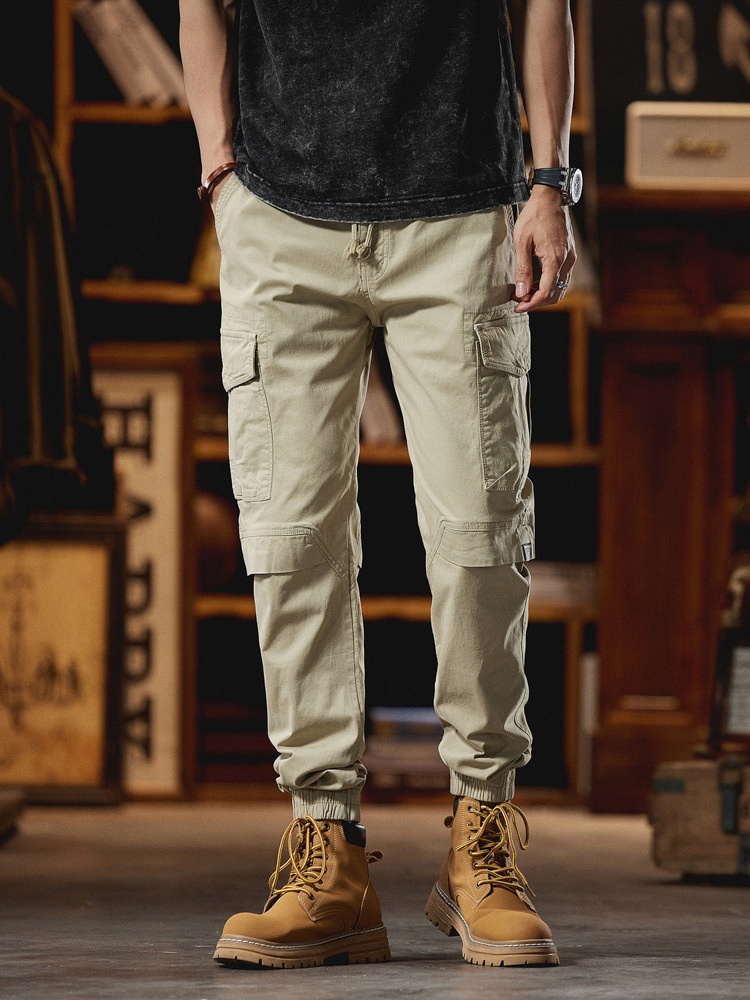 Relaxed Fit Multi-Pocket Men's Cargo Trousers for Casual Streetwear