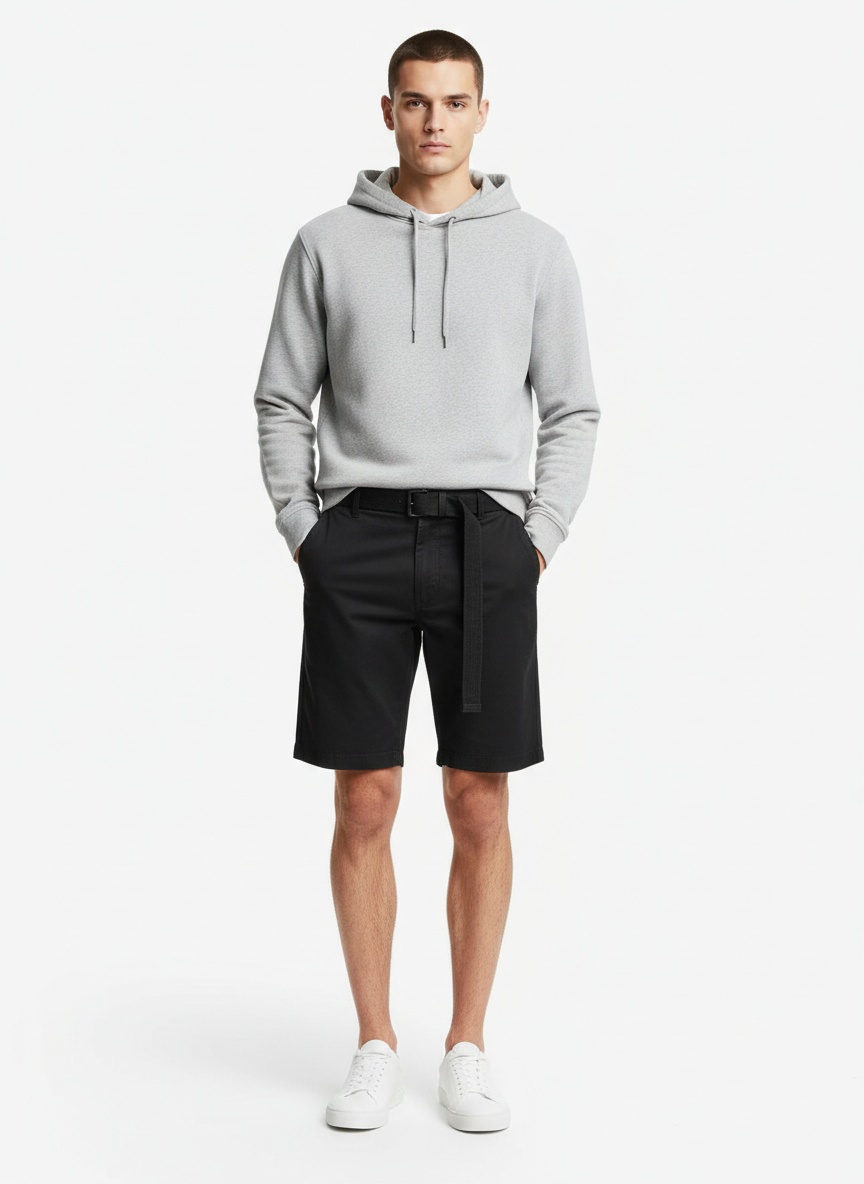 Stretch Fit Solid Color Men's Trousers for Casual Athletic Wear