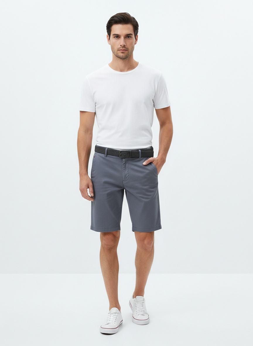 Stretch Fit Solid Color Men's Trousers for Casual Athletic Wear