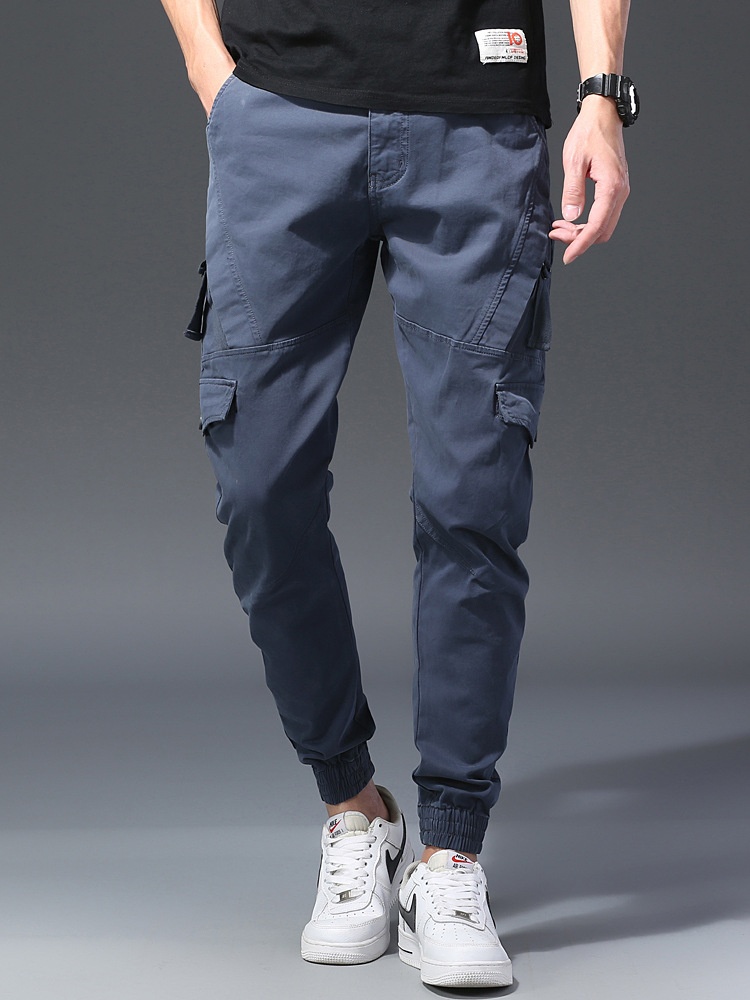 Tapered Stretch Fit Men's Cargo Trousers for Casual Athletic Wear