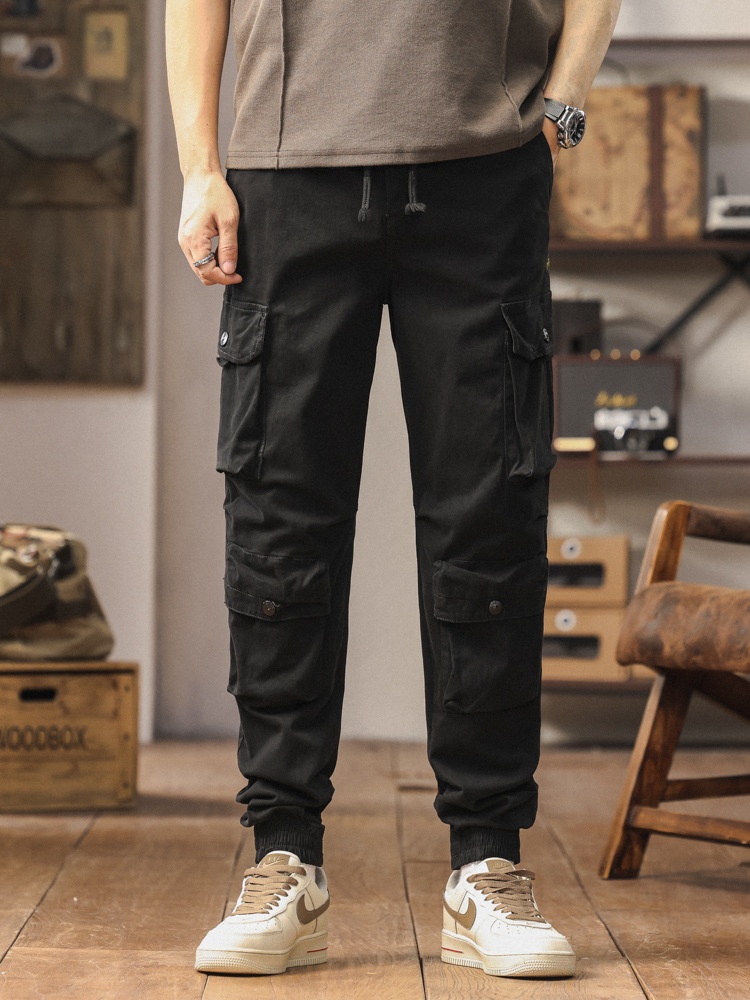 Vintage Straight Fit Multi-Pocket Men's Cargo Shorts for Outdoor Casual Wear