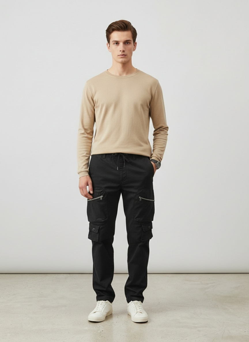 Straight Leg Relaxed Fit Multi-Pocket Men's Cargo Shorts for Casual Wear