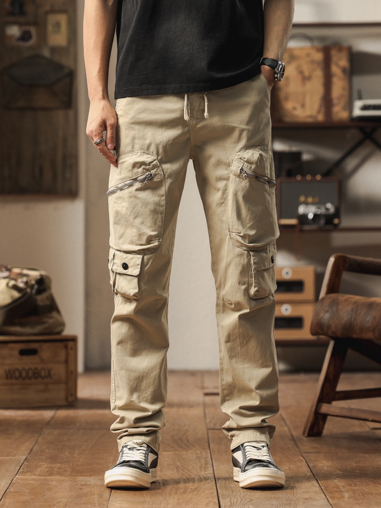 Straight Leg Relaxed Fit Multi-Pocket Men's Cargo Shorts for Casual Wear