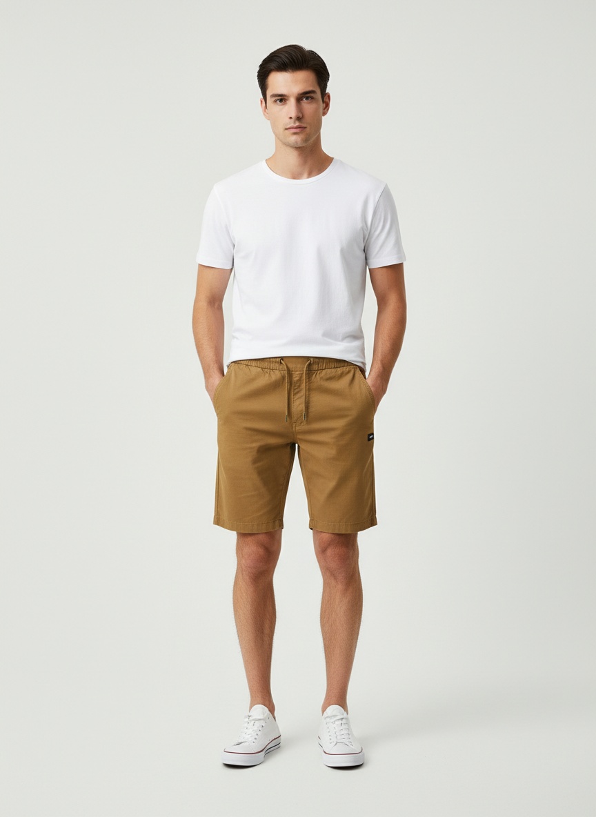 Lässige, sportliche Sommer-Cargoshorts für Herren mit Kordelzug