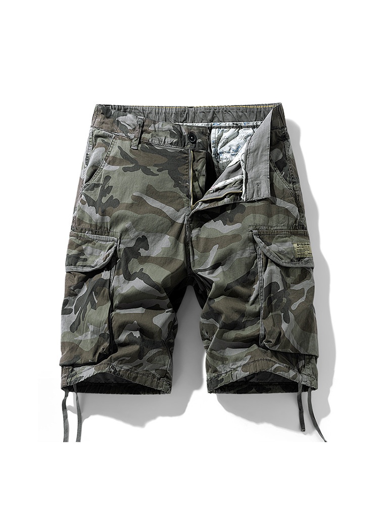 Multi-Pocket Casual Camouflage Men's Shorts for Summer Wear
