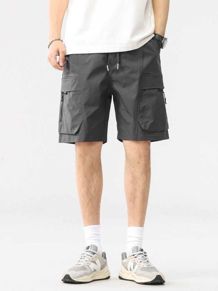 Pantalones cortos cargo holgados con múltiples bolsillos para hombre