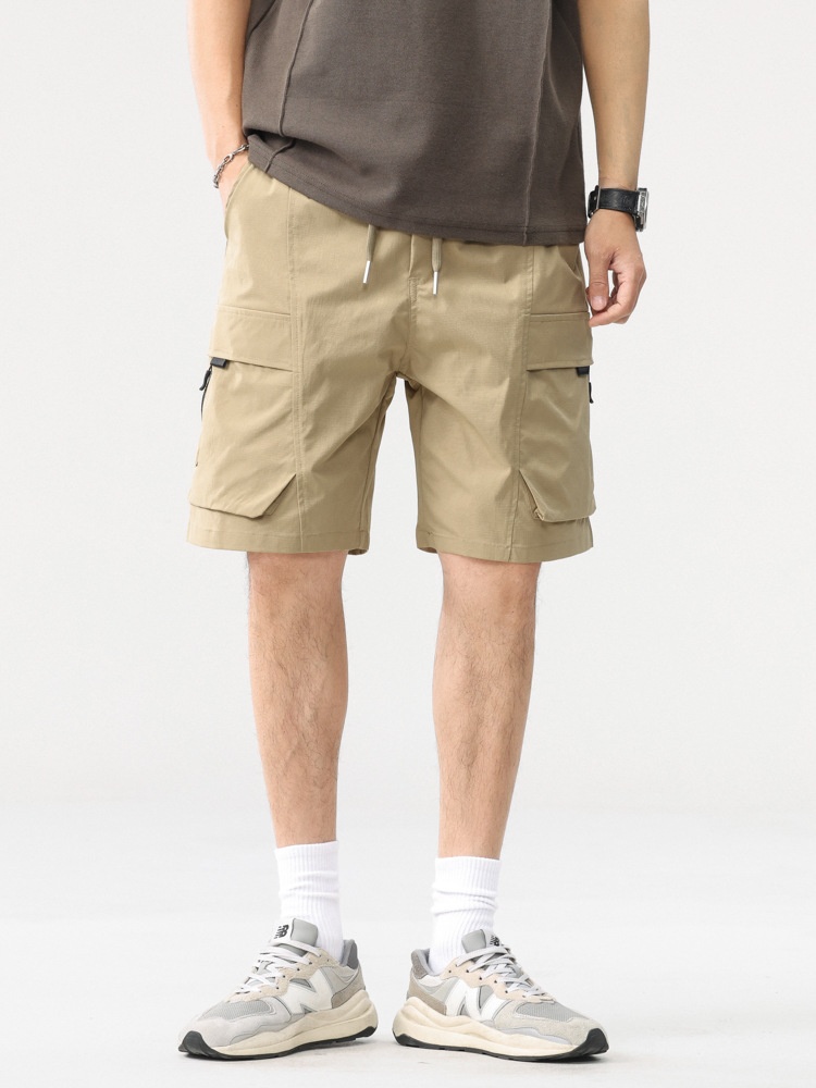 Pantalones cortos cargo holgados con múltiples bolsillos para hombre