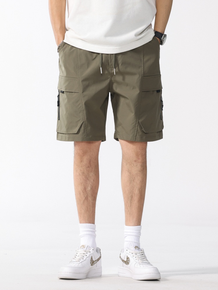 Pantalones cortos cargo holgados con múltiples bolsillos para hombre