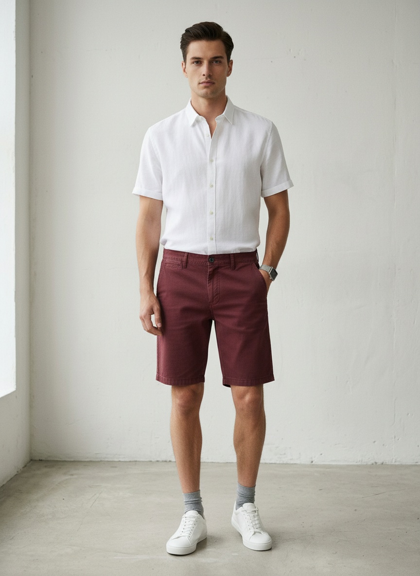 Relaxed Fit Vintage Men's Cargo Shorts for Summer Casual Wear