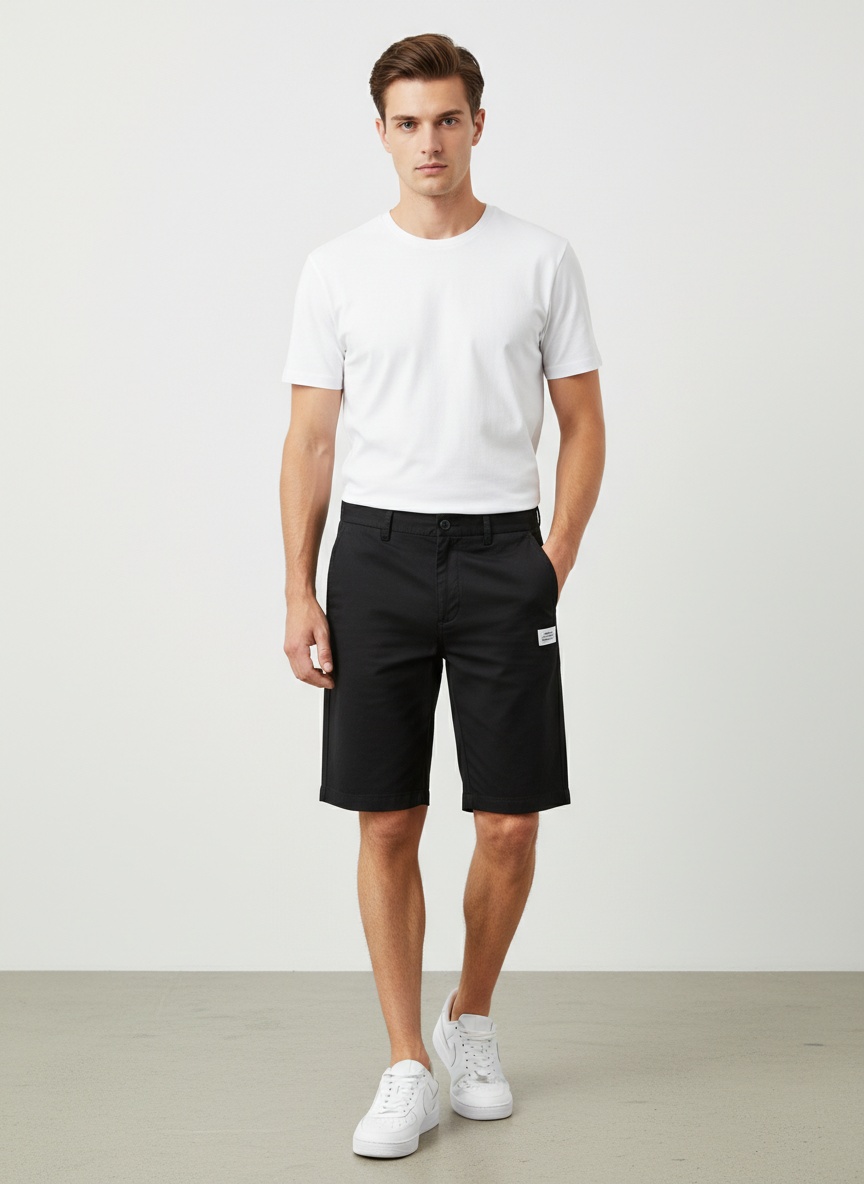 Pantalones cortos cargo sencillos y relajados para hombre, ideales para el verano.