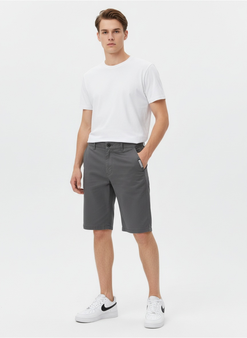 Pantalones cortos cargo sencillos y relajados para hombre, ideales para el verano.