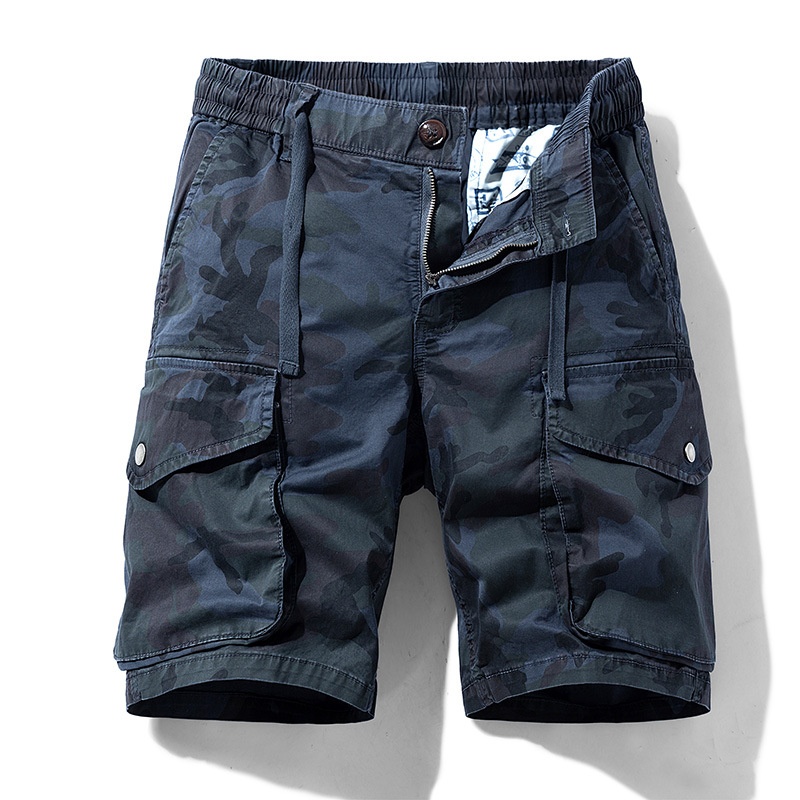 Camouflage Streetwear Stretch Men's Cargo Shorts for Summer Casual Wear
