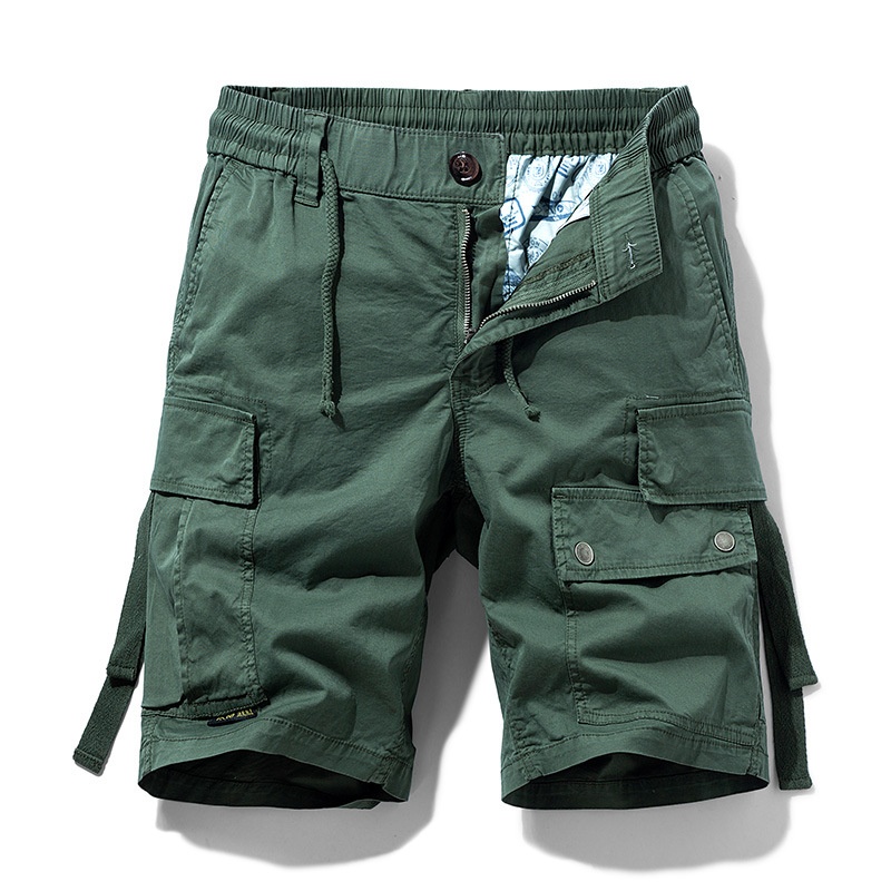 Relaxed Fit Vintage Streetwear Men's Cargo Shorts for Casual Summer Wear