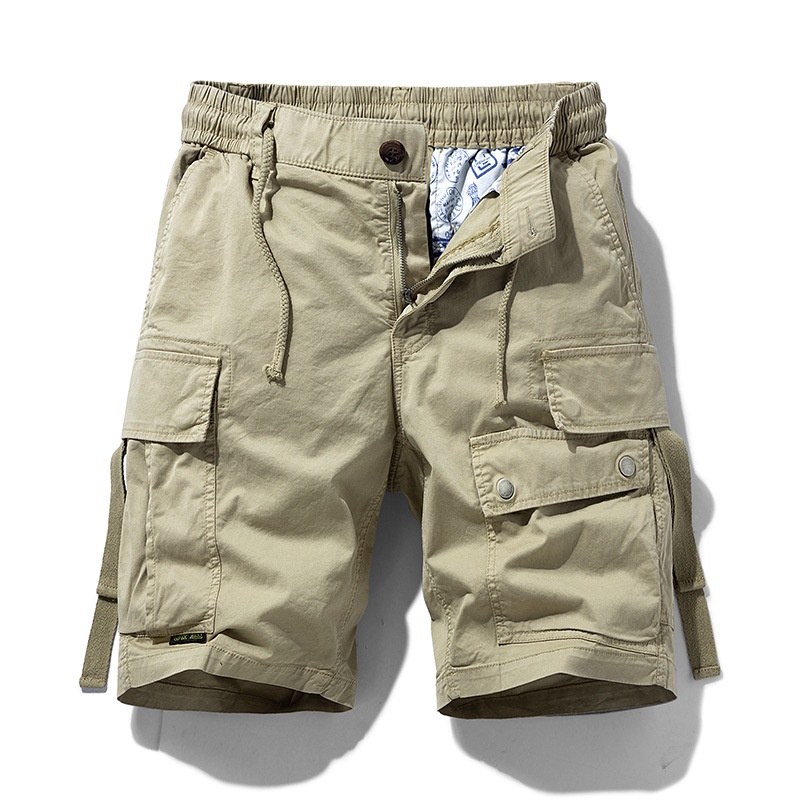 Relaxed Fit Vintage Streetwear Men's Cargo Shorts for Casual Summer Wear