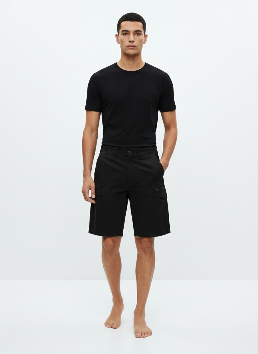 Pantalones cortos cargo vintage multibolsillos para hombre para uso informal de verano