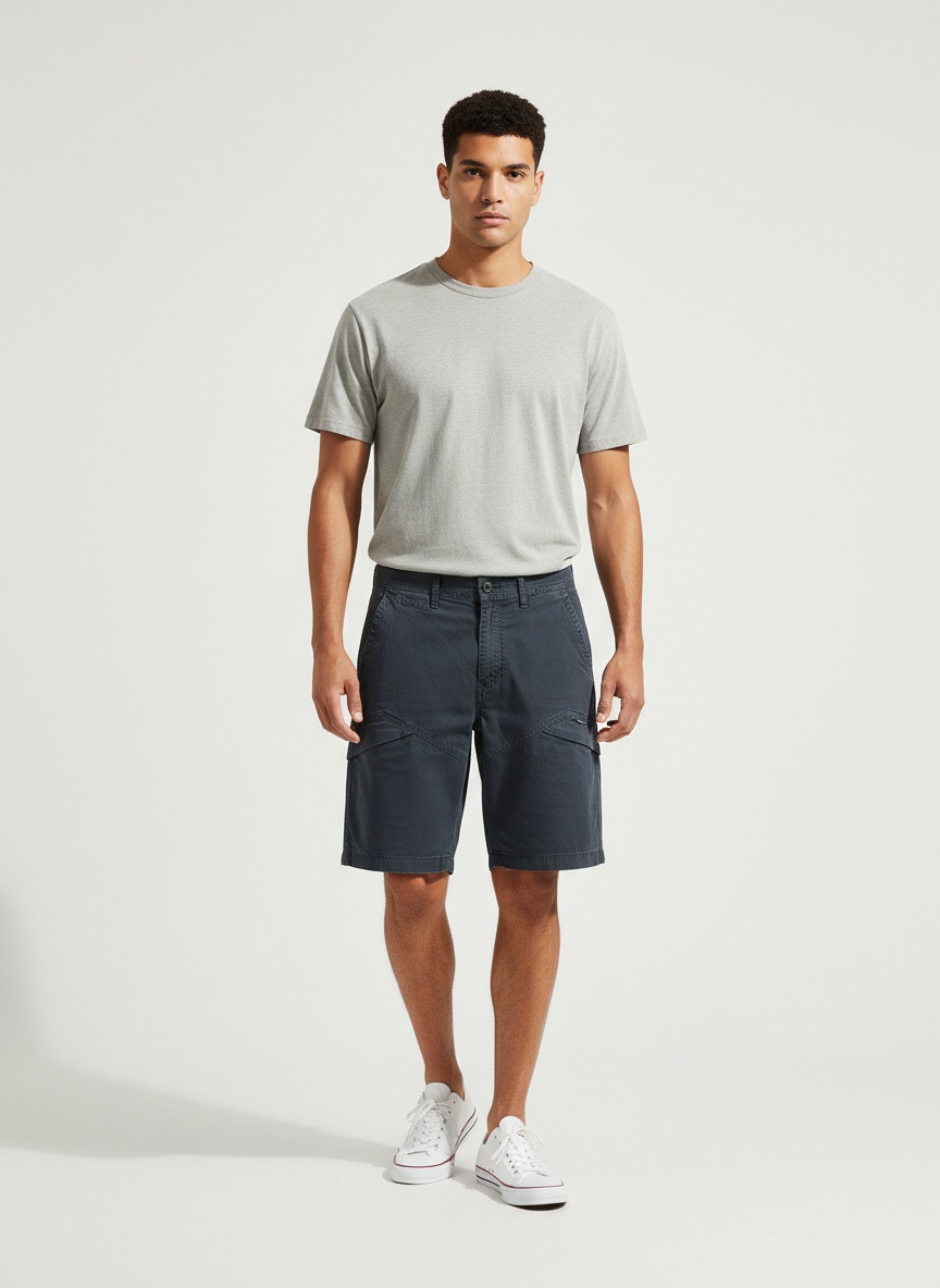 Pantalones cortos cargo vintage multibolsillos para hombre para uso informal de verano