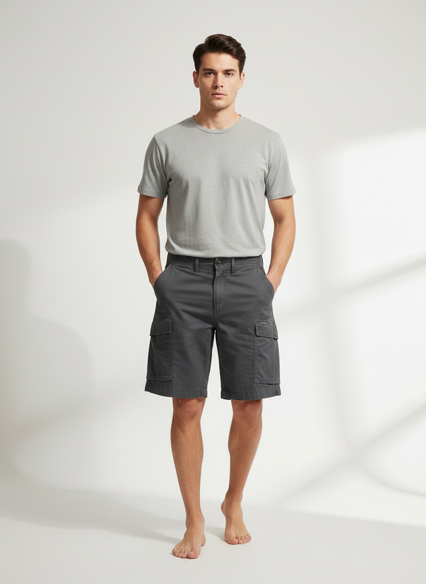 Pantalones cortos cargo vintage multibolsillos para hombre para uso informal de verano