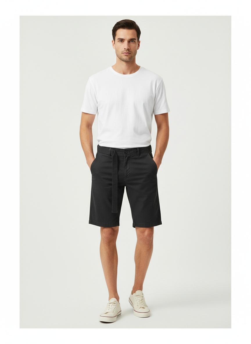 Minimalist Summer Casual Men's Cargo Shorts (Belt Not Included)