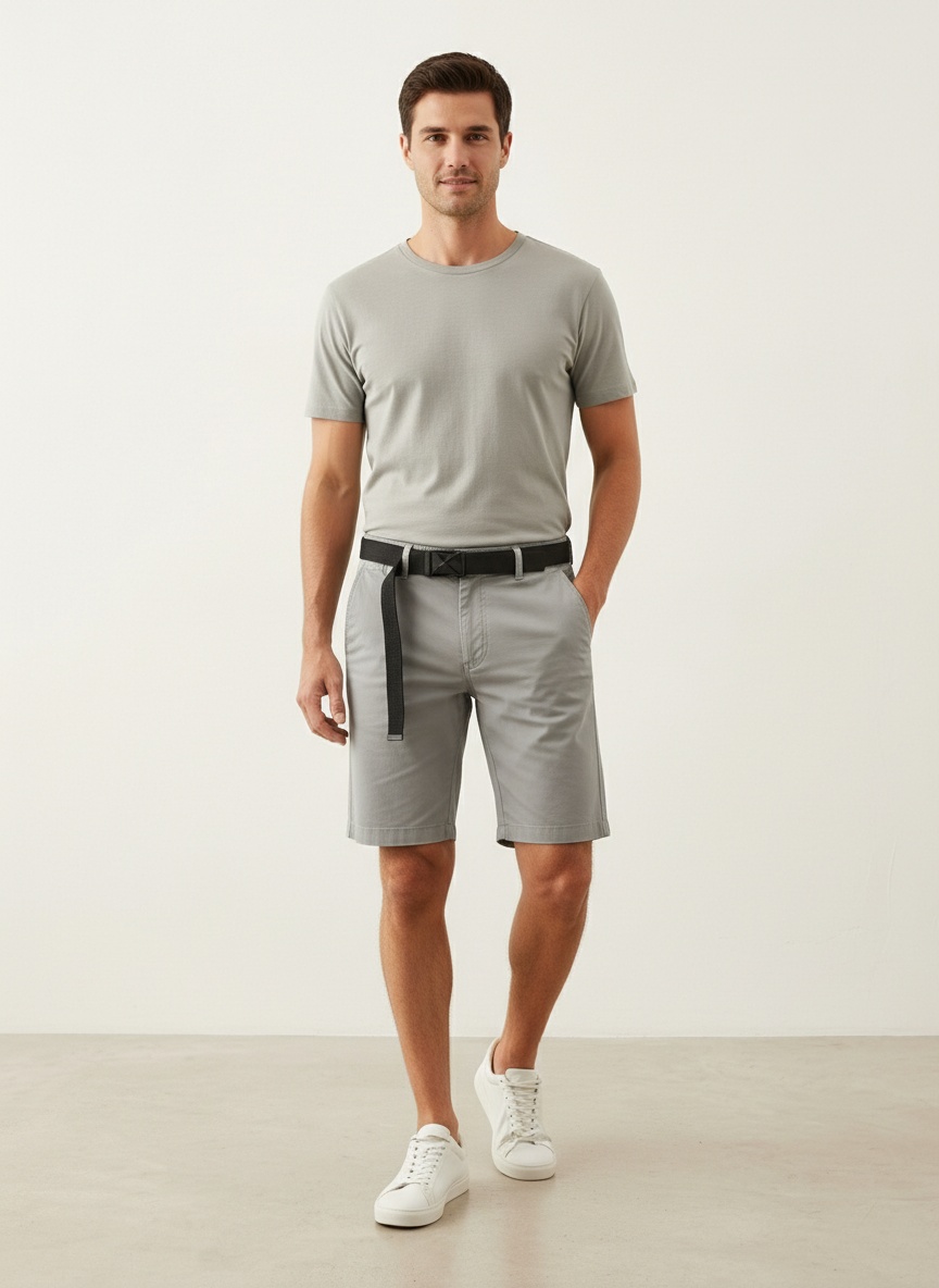 Minimalist Summer Casual Men's Cargo Shorts (Belt Not Included)