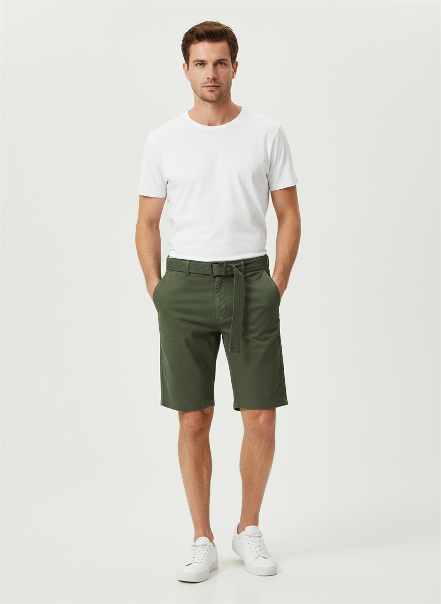 Minimalist Summer Casual Men's Cargo Shorts (Belt Not Included)