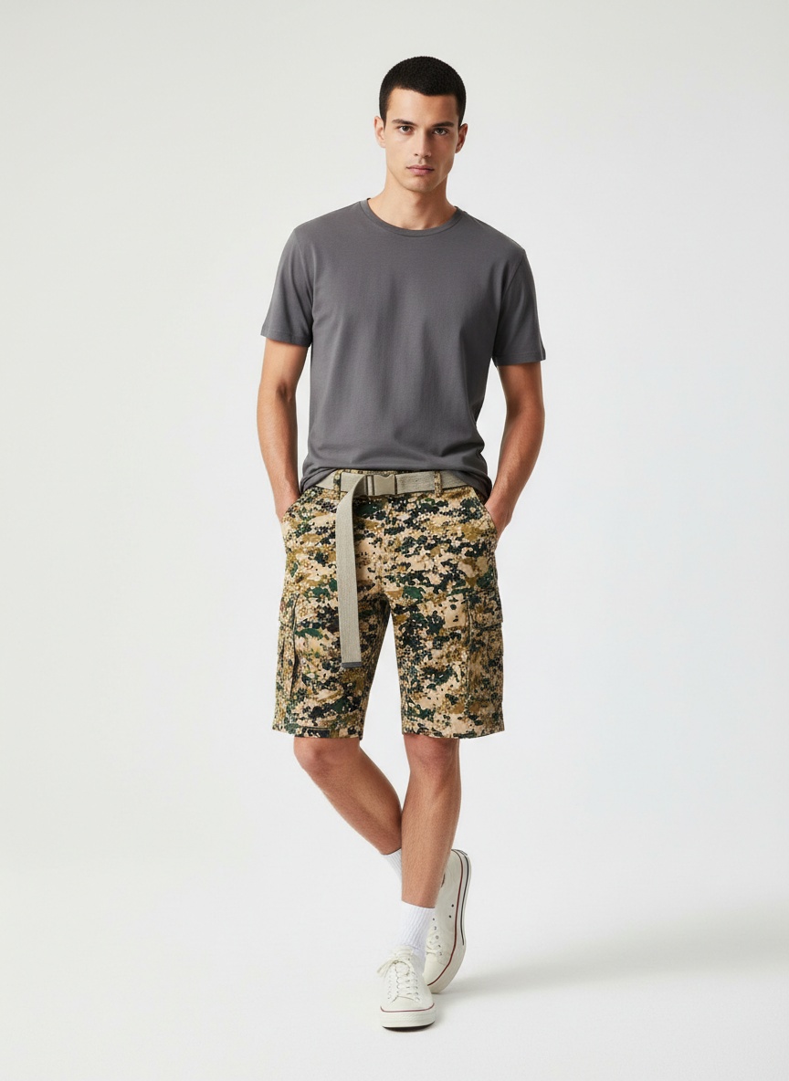 Tactical Camouflage Men's Shorts for Summer Outdoor Wear